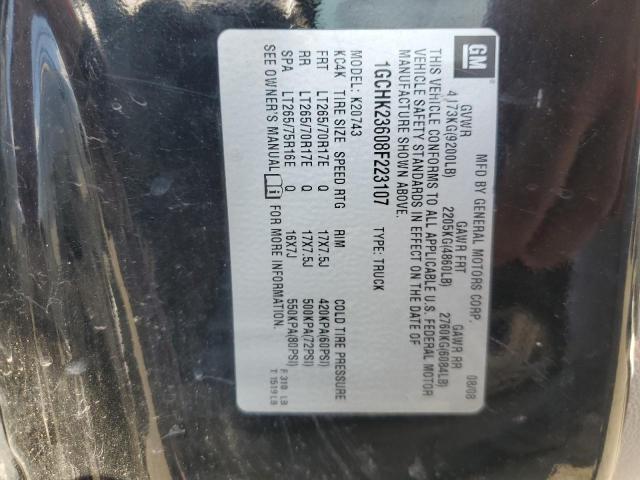 2008 Chevrolet Silverado K2500 Heavy Duty VIN: 1GCHK23608F223107 Lot: 54708664