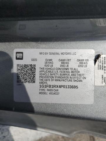 2023 Chevrolet Camaro Ls VIN: 1G1FB1RX4P0133695 Lot: 54617144