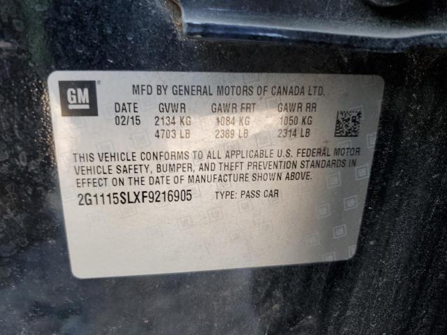 2015 Chevrolet Impala Lt VIN: 2G1115SLXF9216905 Lot: 52518694