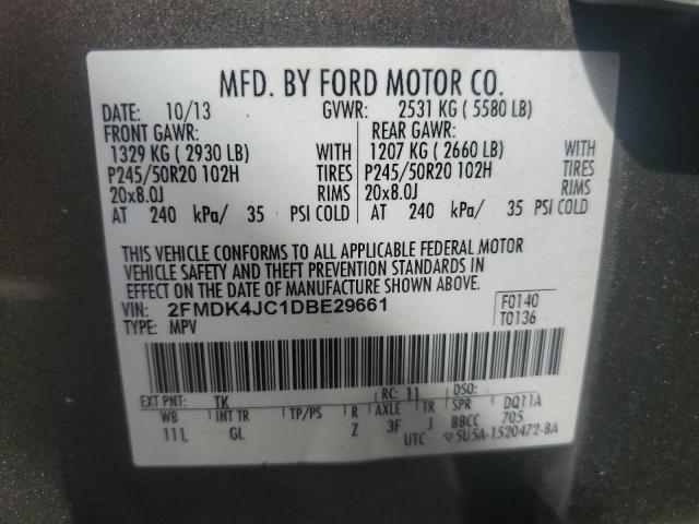 2013 Ford Edge Sel VIN: 2FMDK4JC1DBE29661 Lot: 54228244