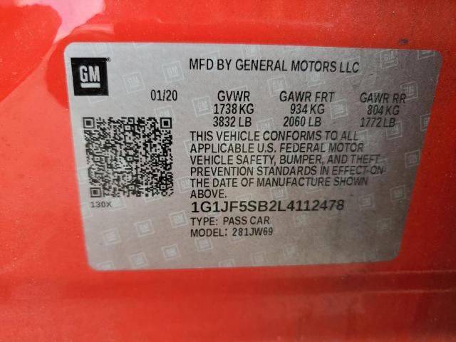 1G1JF5SB2L4112478 Chevrolet Sonic PREM 12