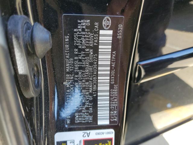 2010 Toyota Avalon Xl VIN: 4T1BK3DB7AU364275 Lot: 52793184