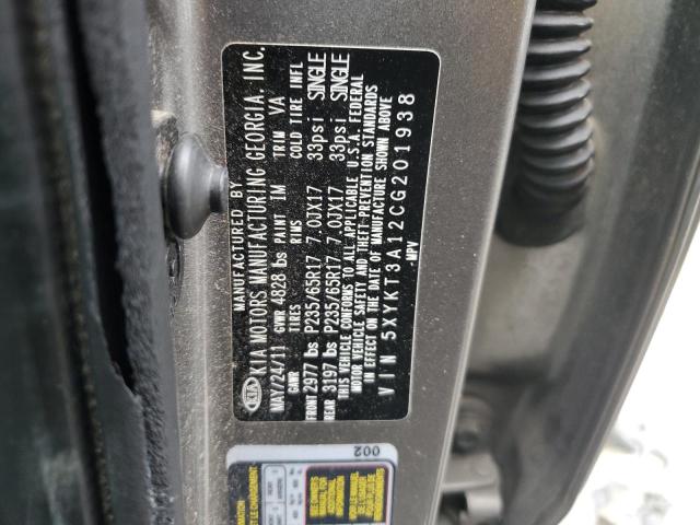 2012 Kia Sorento Base VIN: 5XYKT3A12CG201938 Lot: 55151074