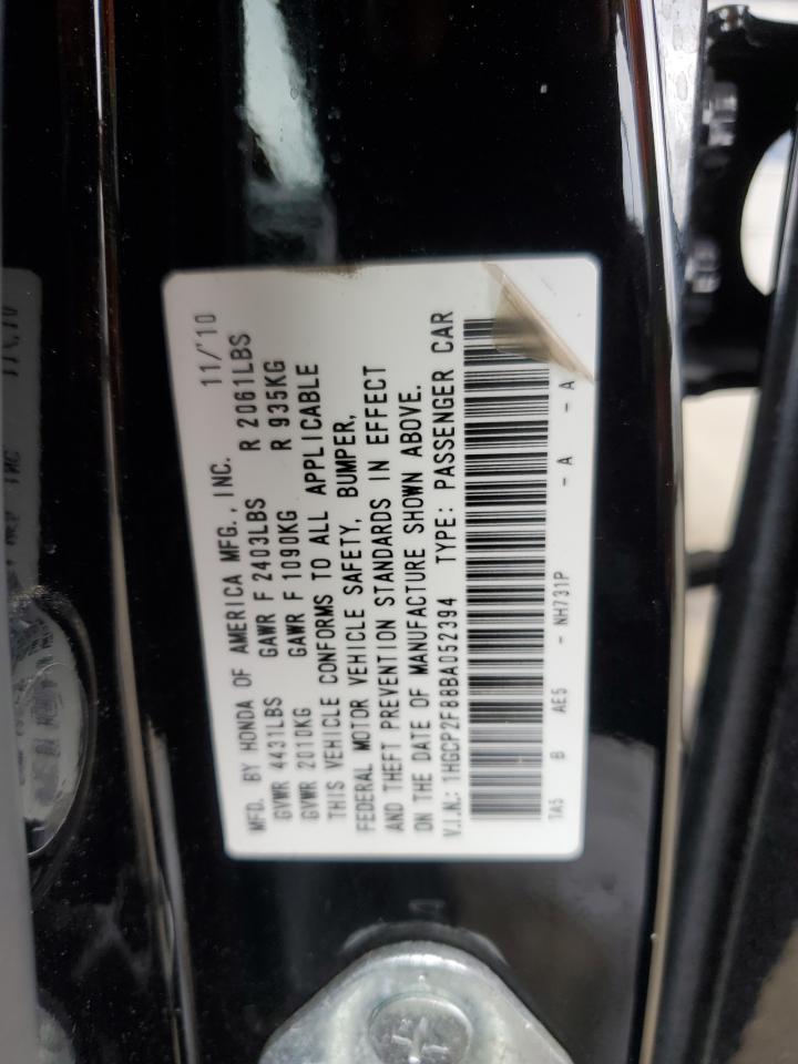 1HGCP2F88BA052394 2011 Honda Accord Exl