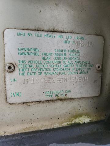 2005 Subaru Forester 2.5X VIN: JF1SG63695H724209 Lot: 56846934