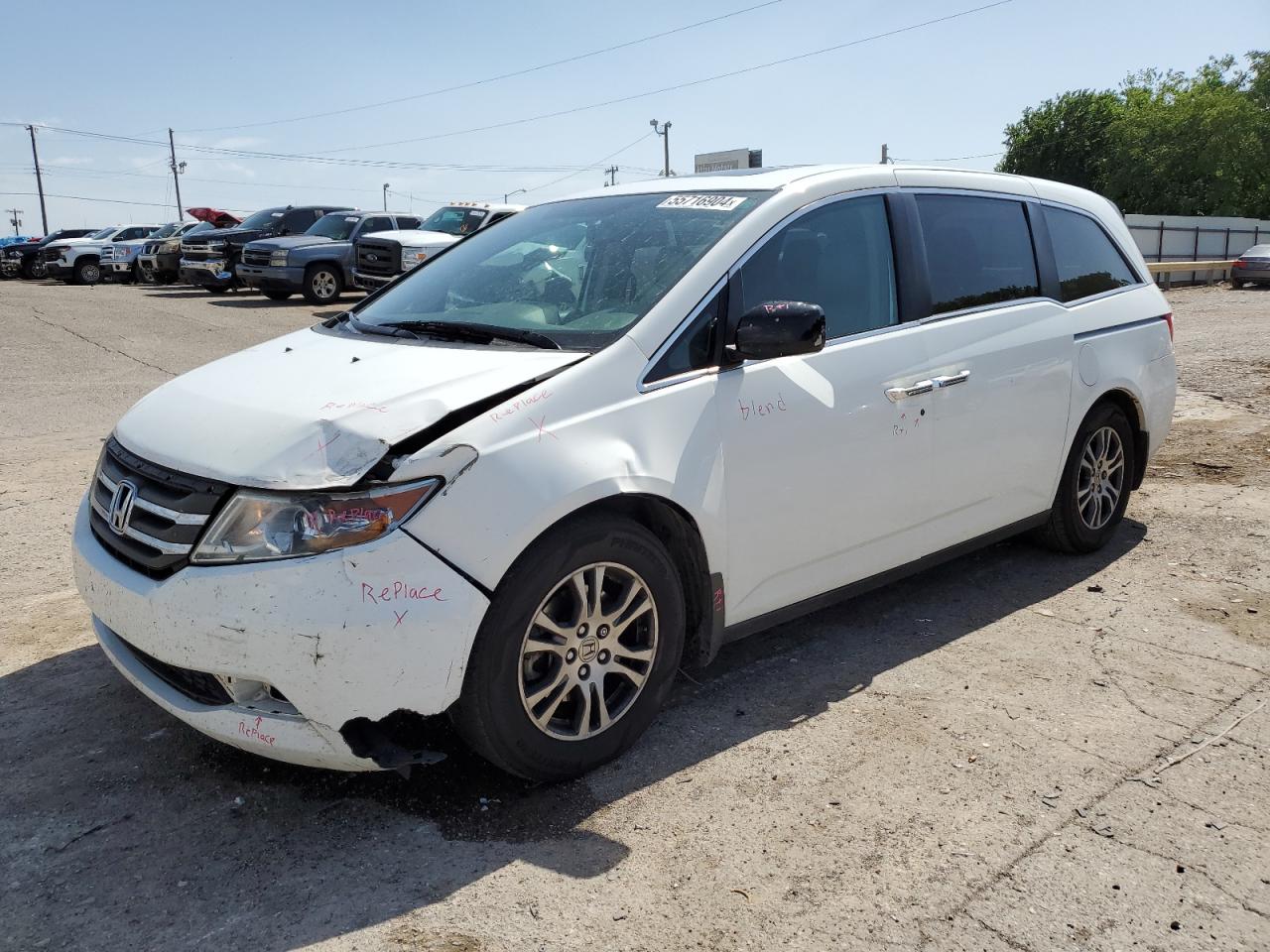 2013 Honda Odyssey Exl vin: 5FNRL5H67DB017292