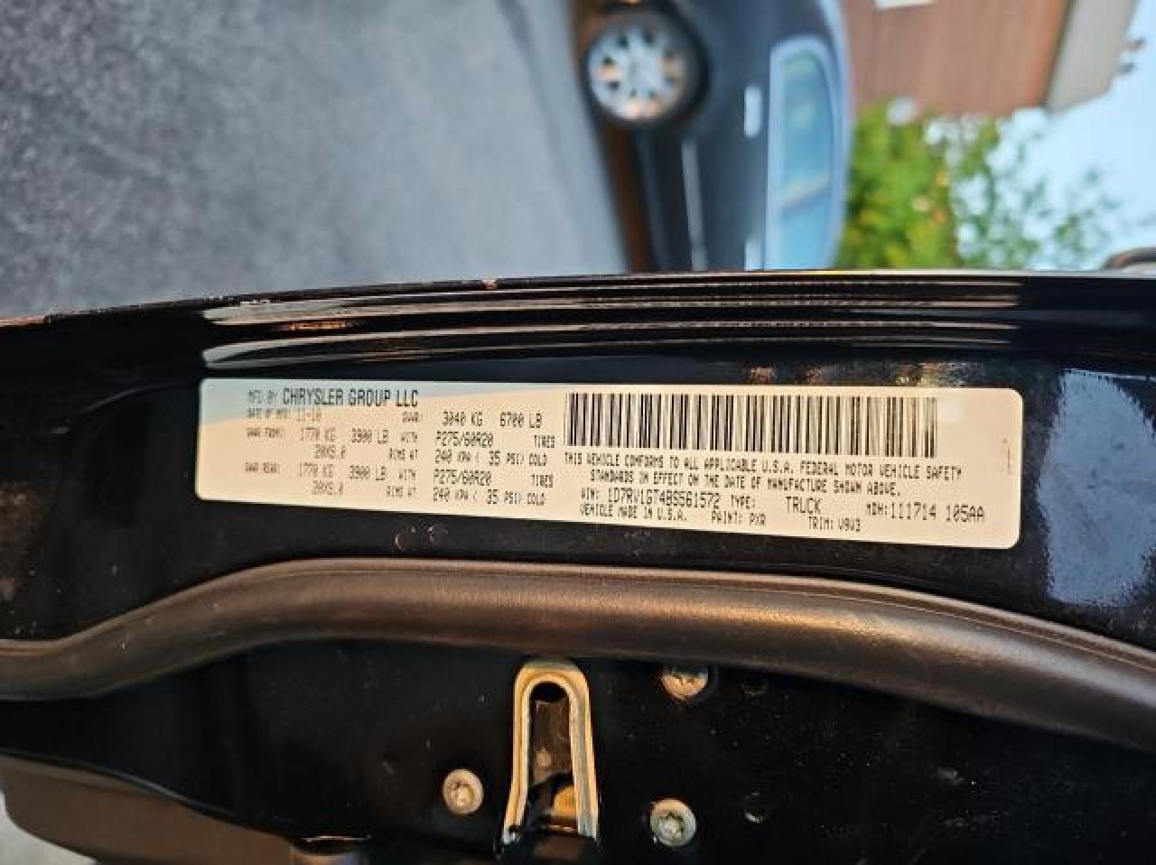 1D7RV1GT4BS561572 2011 Dodge Ram 1500