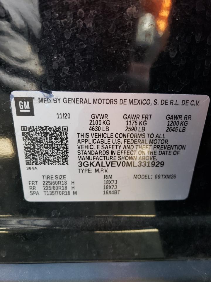 3GKALVEV0ML331929 2021 GMC Terrain Slt
