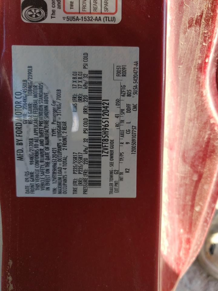 1ZVFT85H965120421 2006 Ford Mustang Gt