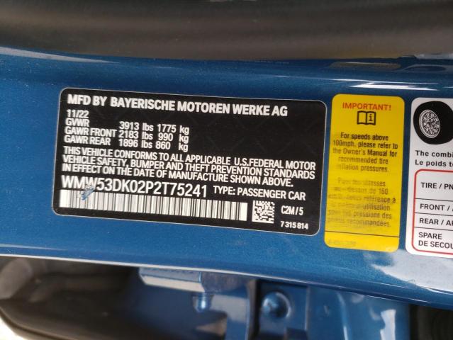 2023 Mini Cooper S VIN: WMW53DK02P2T75241 Lot: 56328384
