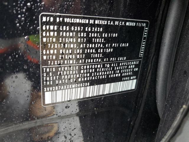 2019 Volkswagen Tiguan Se VIN: 3VV2B7AXXKM046296 Lot: 55617754