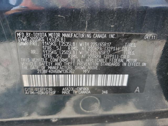 2011 Toyota Rav4 VIN: 2T3BF4DV6BW136362 Lot: 55127584