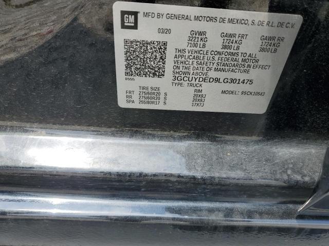 2020 CHEVROLET SILVERADO - 3GCUYDED9LG301475