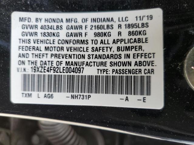 2020 Honda Insight Touring VIN: 19XZE4F92LE004097 Lot: 54580234