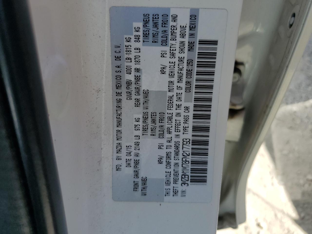 3MZBM1M78FM217793 2015 Mazda 3 Grand Touring