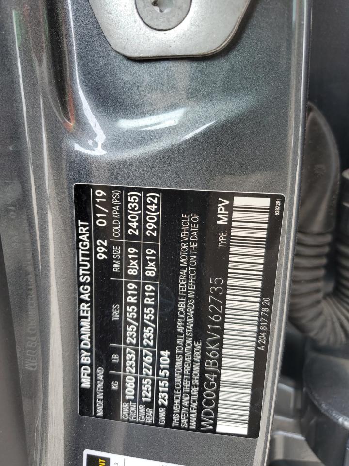 WDC0G4JB6KV162735 2019 Mercedes-Benz Glc 300