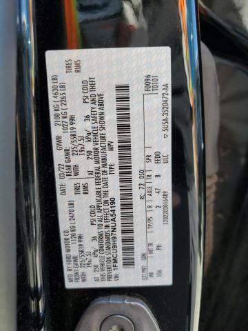 2022 Ford Escape Sel VIN: 1FMCU9H97NUA54190 Lot: 54627804