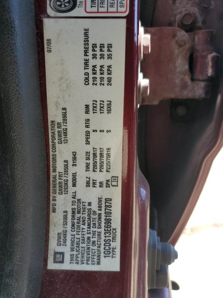 1GCDS13E698107870 2009 Chevrolet Colorado