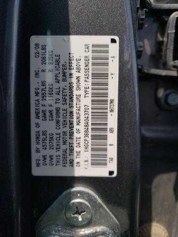 1HGCP36848A043707 2008 Honda Accord Exl