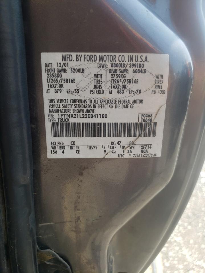1FTNX21L22EB41180 2002 Ford F250 Super Duty