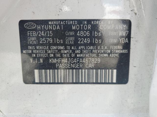 2015 Hyundai Azera Limited VIN: KMHFH4JG4FA467829 Lot: 53856164