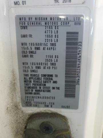 3N63M0ZN4JK694733 2018 Chevrolet City Express Lt