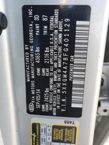 2015 Kia Optima Lx VIN: 5XXGM4A78FG401129 Lot: 55373694