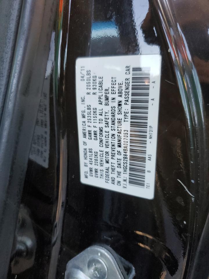 1HGCS2B84BA007053 2011 Honda Accord Exl