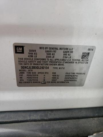 2016 Chevrolet Trax 1Lt VIN: 3GNCJLSB3GL242134 Lot: 56651414