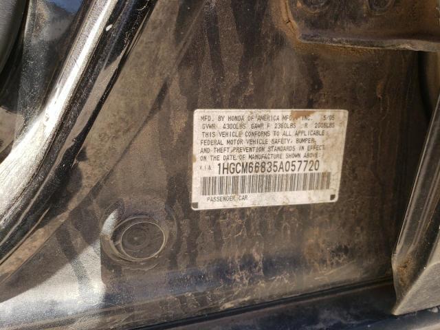 2005 Honda Accord Ex VIN: 1HGCM66835A057720 Lot: 55928044