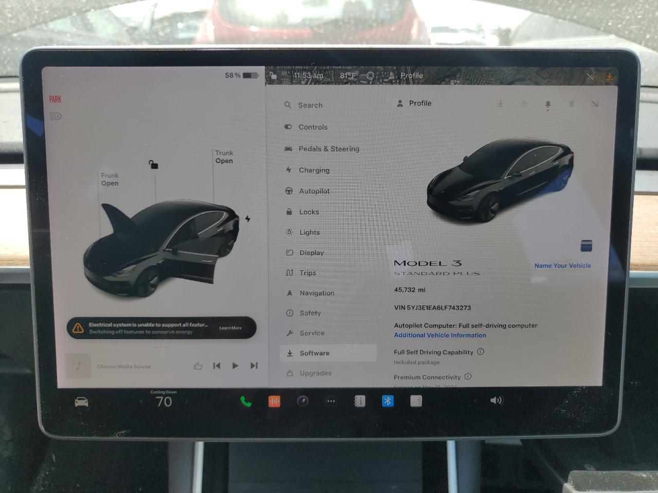 5YJ3E1EA6LF743273 2020 Tesla Model 3