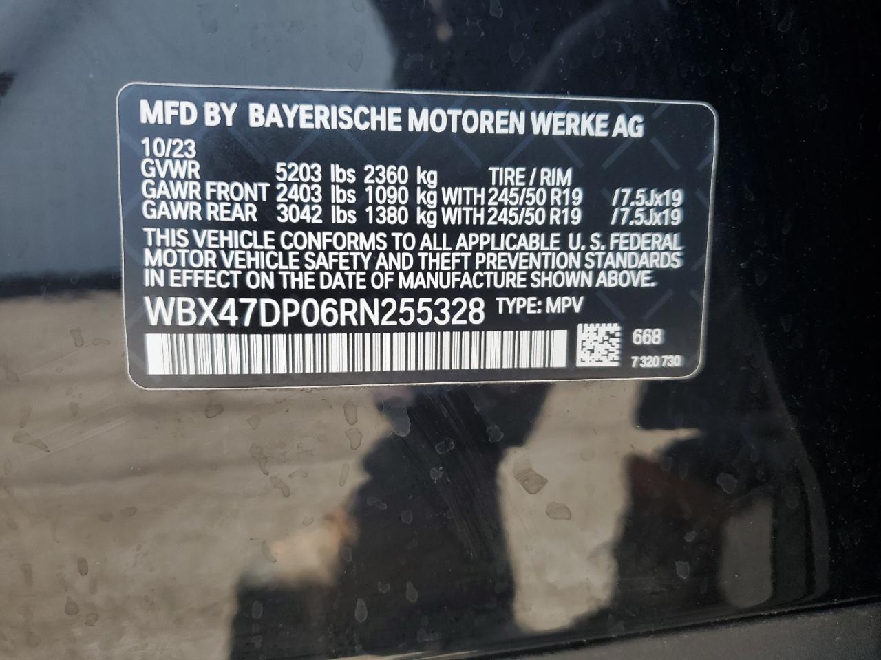 WBX47DP06RN255328 2024 BMW X3 Sdrive30I