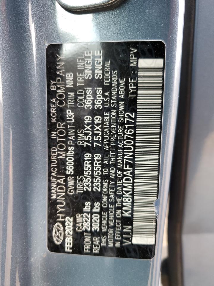 KM8KMDAF7NU076172 2022 Hyundai Ioniq 5 Se