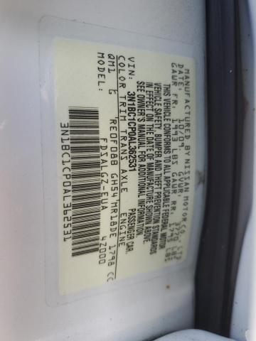 2010 Nissan Versa S VIN: 3N1BC1CP0AL362531 Lot: 56483974