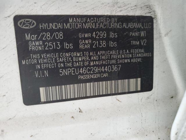 2009 Hyundai Sonata Se VIN: 5NPEU46C29H440367 Lot: 55618944