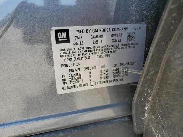 2021 Chevrolet Trailblazer Rs VIN: KL79MTSLXMB173441 Lot: 55550554