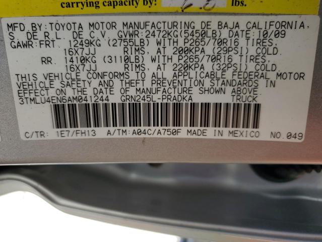2010 Toyota Tacoma Double Cab VIN: 3TMLU4EN6AM041244 Lot: 55947124