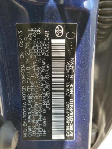 2013 Toyota Prius VIN: JTDKN3DU8D1703936 Lot: 52465724