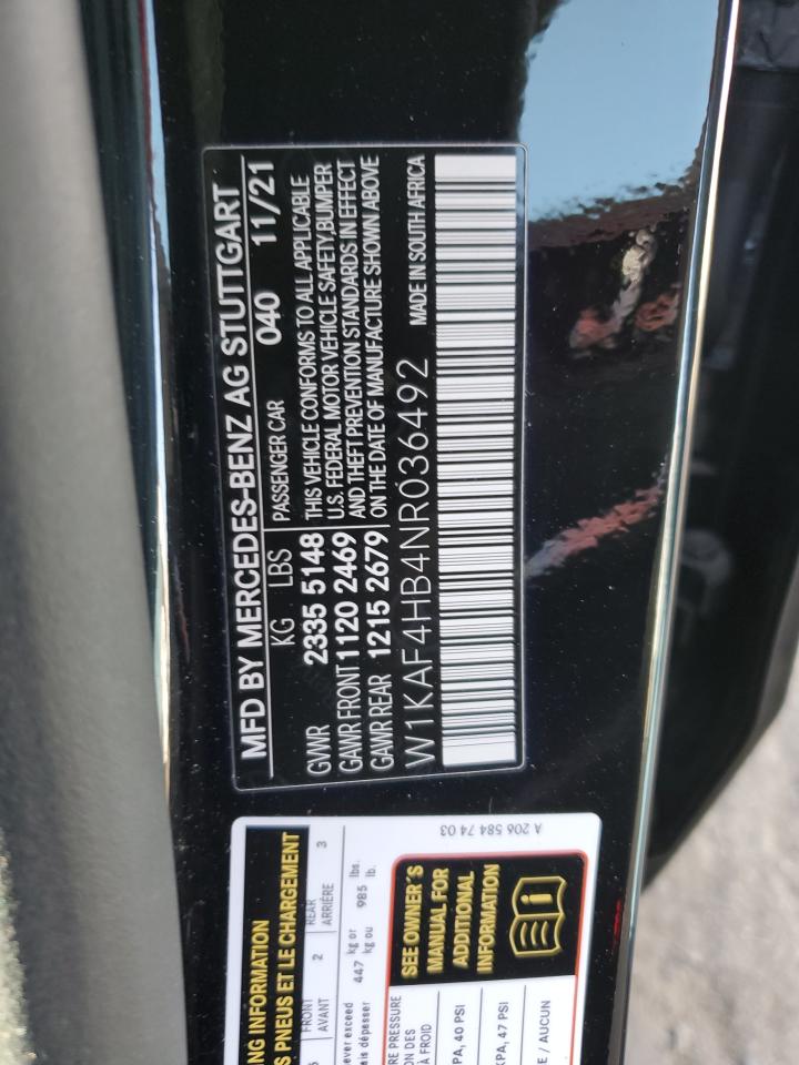 W1KAF4HB4NR036492 2022 Mercedes-Benz C 300 4Matic