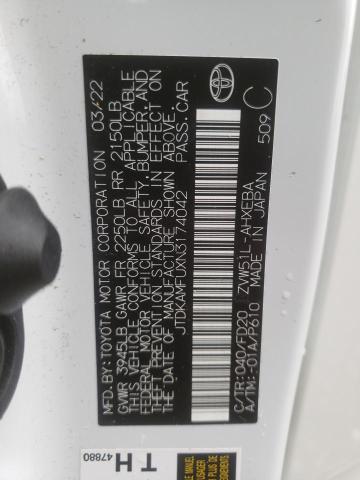 2022 Toyota Prius Night Shade VIN: JTDKAMFUXN3174042 Lot: 55608784