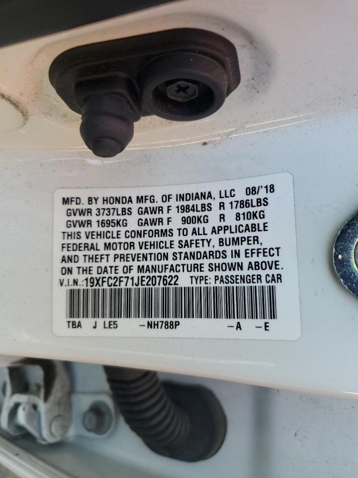 19XFC2F71JE207622 2018 Honda Civic Ex