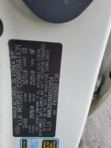 2004 Kia Amanti VIN: KNALD124845023054 Lot: 54552734