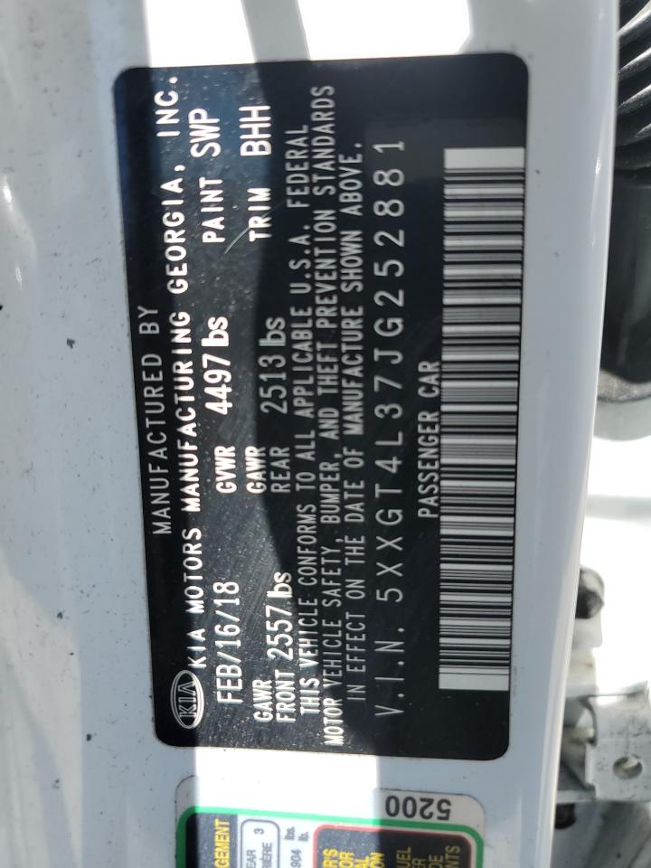 5XXGT4L37JG252881 2018 Kia Optima Lx