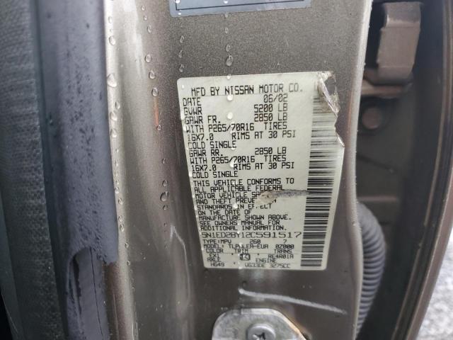 2002 Nissan Xterra Xe VIN: 5N1ED28Y12C591517 Lot: 54359734