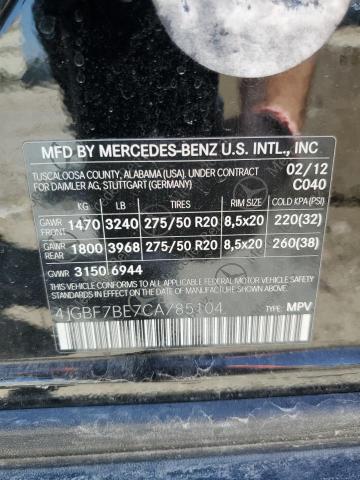 2012 Mercedes-Benz Gl 450 4Matic VIN: 4JGBF7BE7CA785104 Lot: 55734954