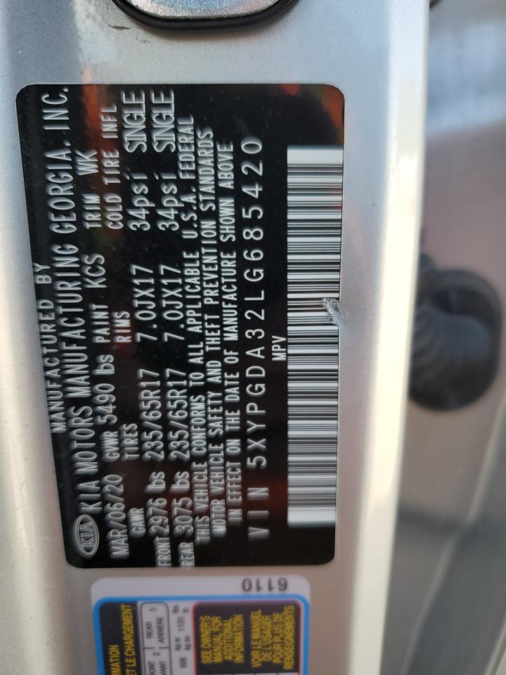 5XYPGDA32LG685420 2020 Kia Sorento L