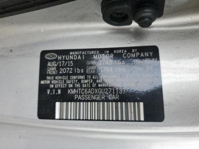 2016 Hyundai Veloster VIN: KMHTC6ADXGU271137 Lot: 55124934