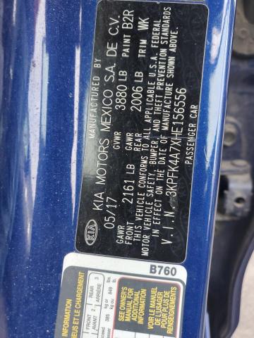 2017 Kia Forte Lx VIN: 3KPFK4A7XHE156556 Lot: 54012424