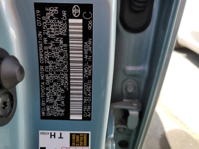 2019 Toyota Prius VIN: JTDKARFU9K3102418 Lot: 56447134