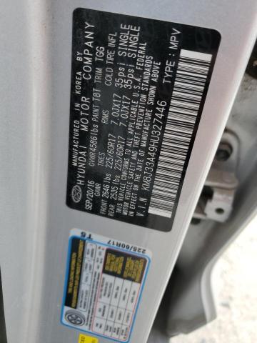 2017 Hyundai Tucson Limited VIN: KM8J33A49HU327446 Lot: 55217284